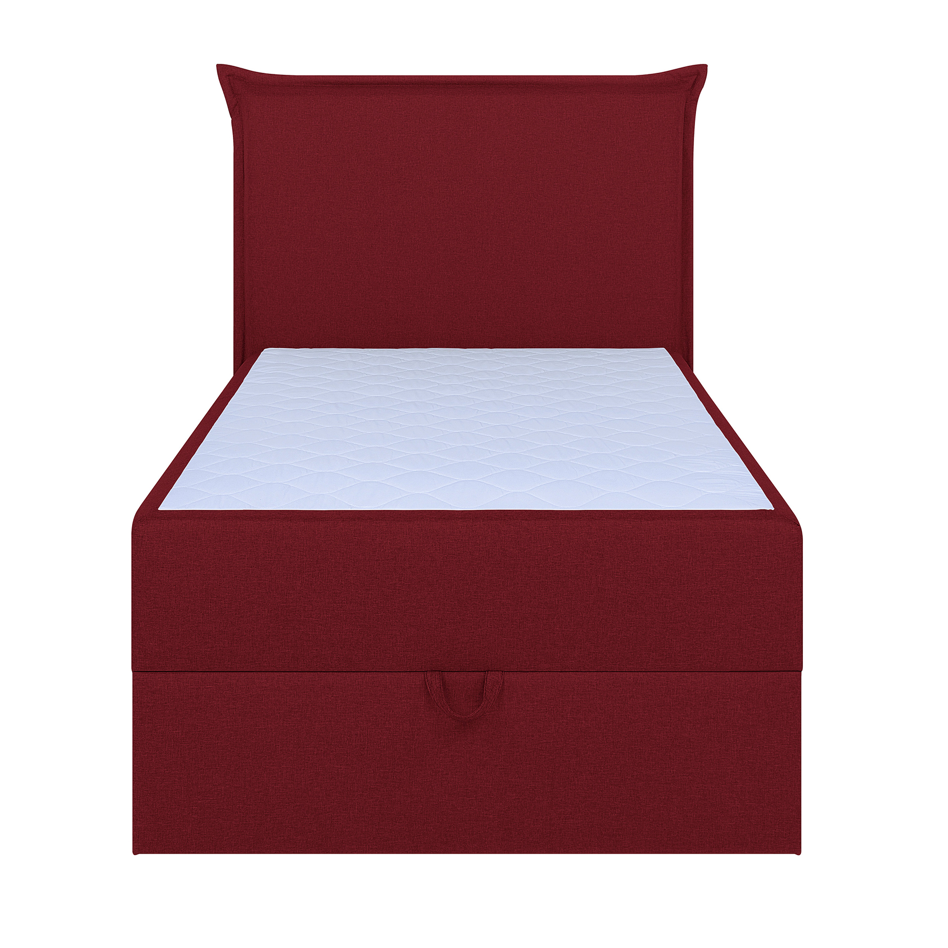 Boxspringbett - rot - mit Bettkasten - H3 - 100x200 cm