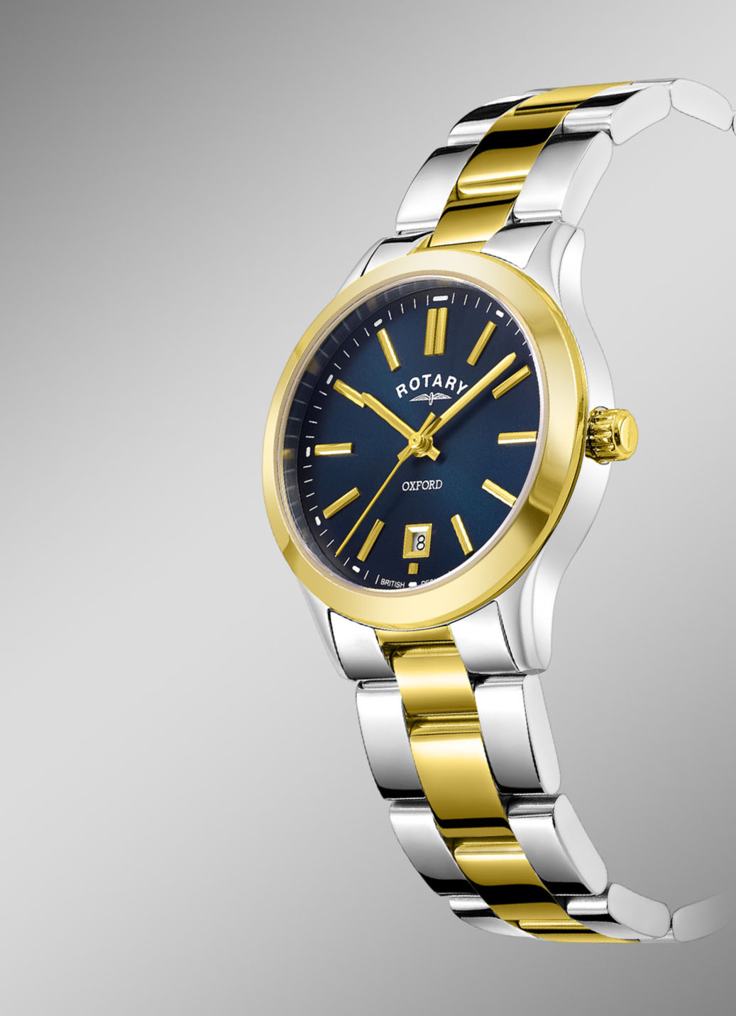 Rotary Quartz-Damenuhr mit Edelstahlbandgehäuse
