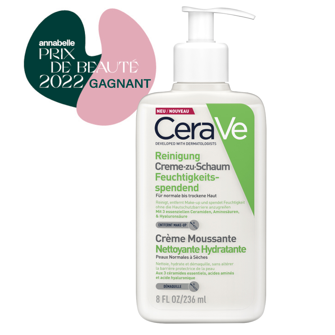 CERAVE Creme-zu-Schaum Reinigung<br>236 ml, Flasche, Creme, Hydratant
