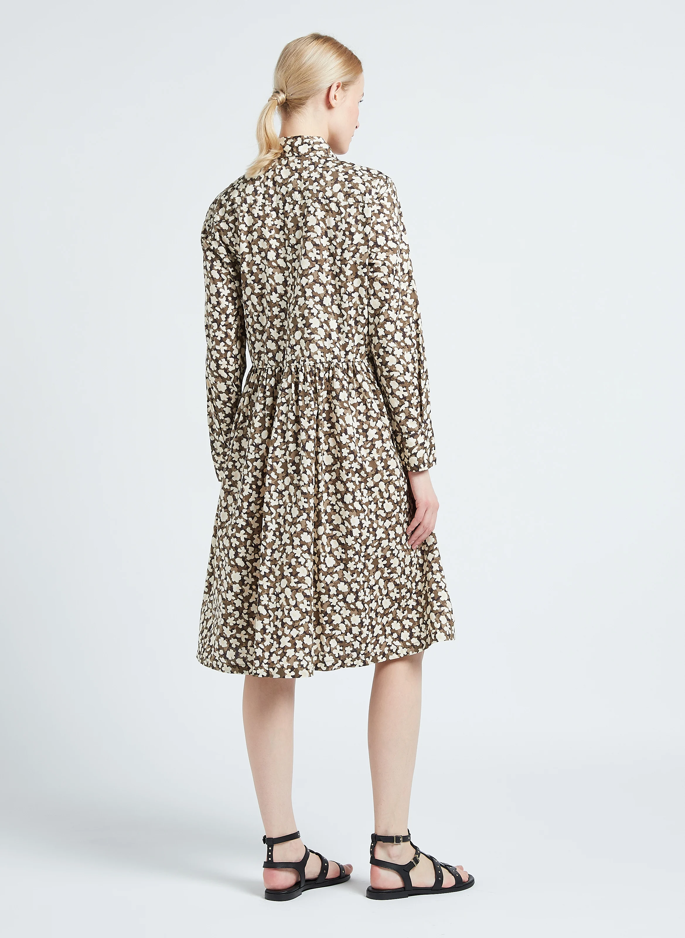 CYNTHIA - Sandales plates en cuir| Noir