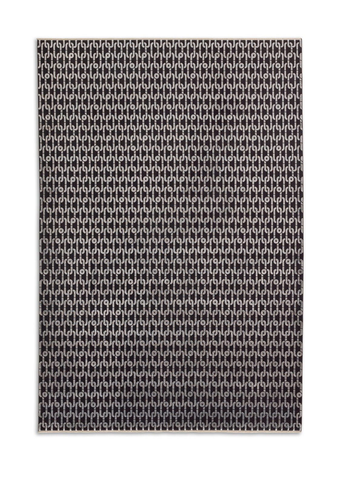 JOOP! Teppich CHAINS 170 x 240 cm silberfarbig