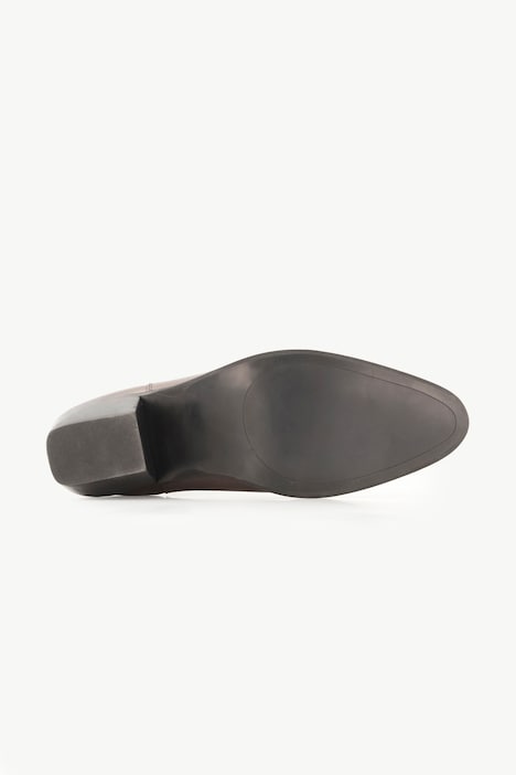Chelsea-Stiefeletten, Metallic-Lederoptik, Weite H