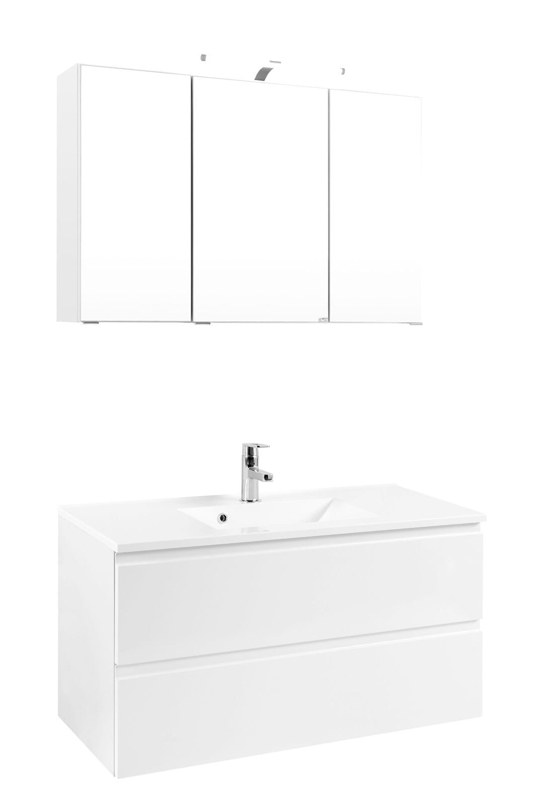 Badmöbelset Cardiff 3-teilig 100 x 200 x 47 cm weiß