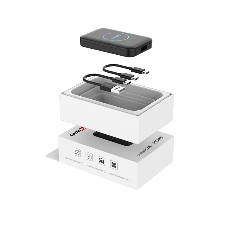 TBOX-LITE S Auto KFZ Wireless CarPlay Android Auto 4G Smart Box Adapter / 32GB (iOS / Android) - Schwarz