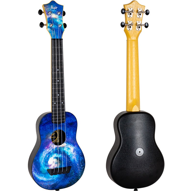 Flight Travel Series TUSL40 Space sopraan ukelele met concert scale hals inclusief gigbag