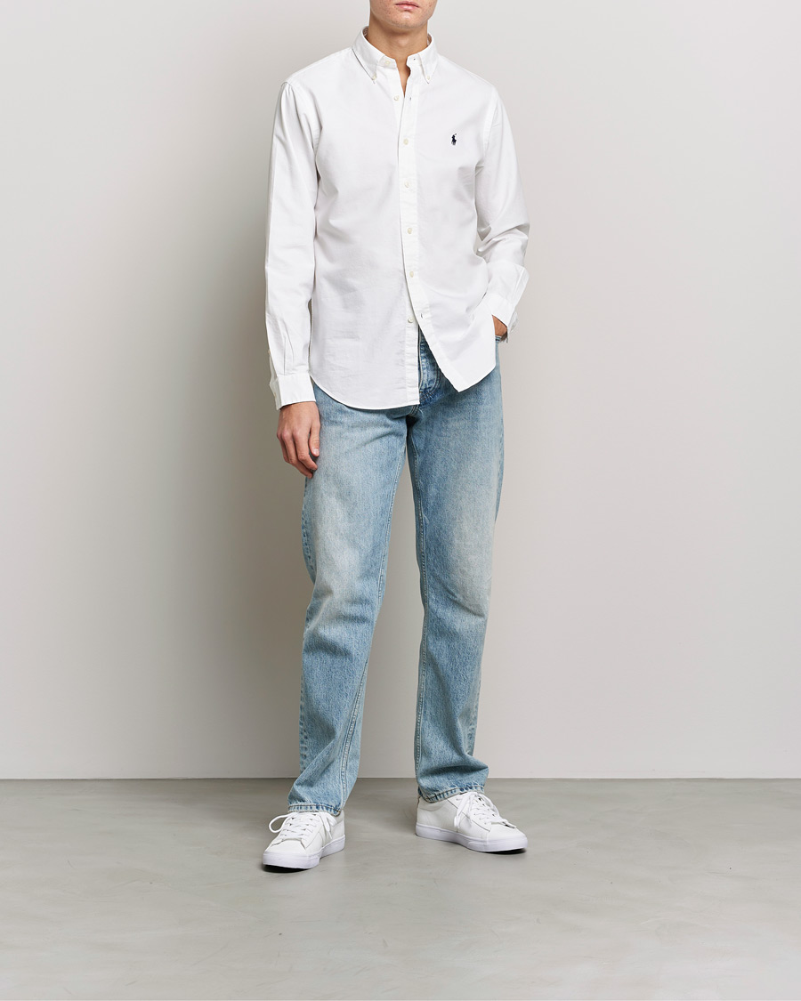 Polo Ralph Lauren Custom Fit Garment Dyed Oxford Shirt White