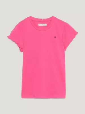 Blusa essencial de corte justo com mangas franzidas