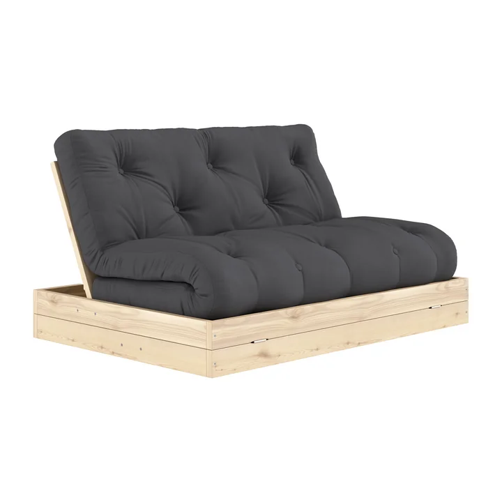 Karup Design - Flip Tagesbett, 140 x 200 cm, Kiefer natur / dunkelgrau (734)