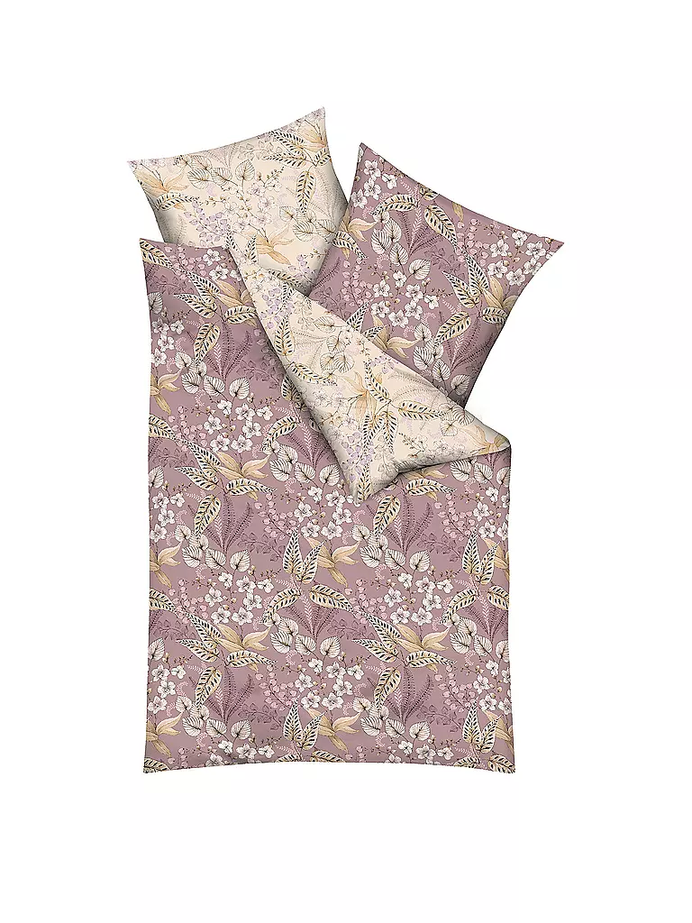 KAEPPEL Flanell Bettwäsche 70x90cm/140x200cm FELIA Rosenholz rosa