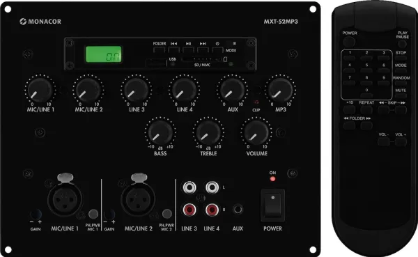 MXT-52MP3 Mixer with integrated MP3 player