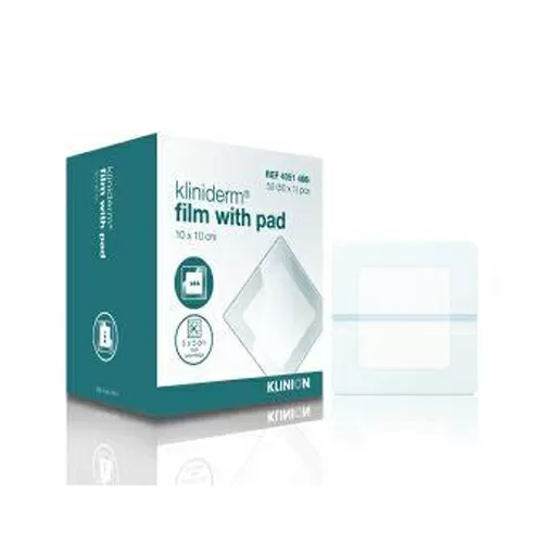 Kliniderm Film med sårpude 10x10 cm - 50 stk.