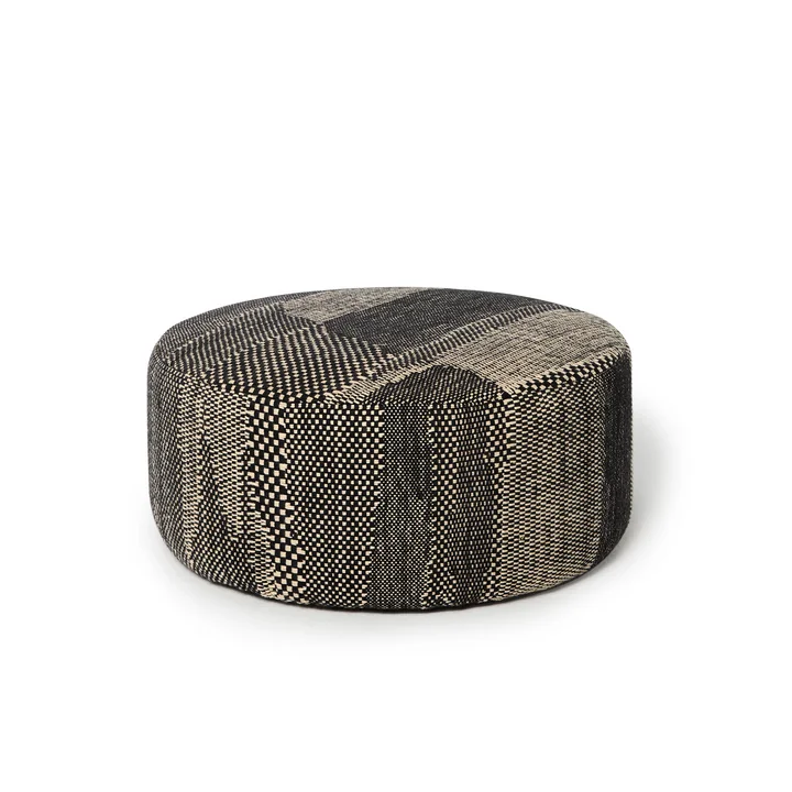 nanimarquina - Wabisabi Pouf, Ø 90 x H 40 cm, large, anthrazit