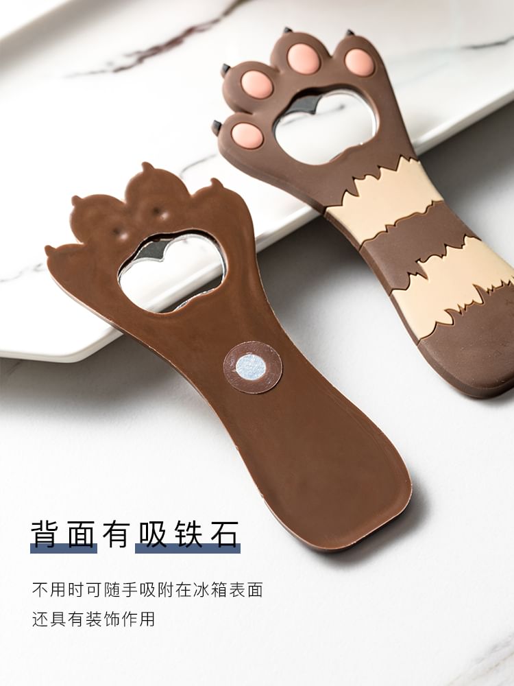 Koringa - Koelkastmagneet met kattenpoot, stippen, cactus en fruit als flesopener (verschillende ontwerpen)