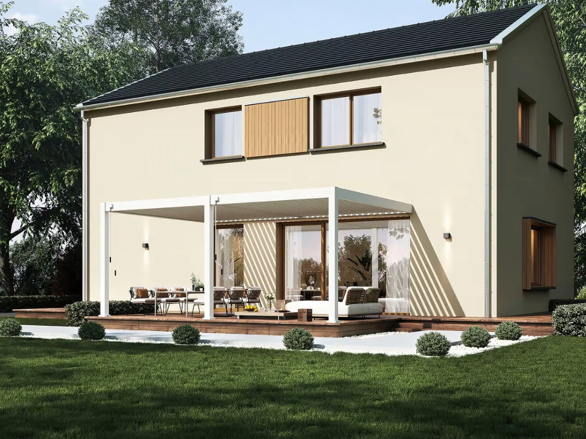 Orion Premium 400 x 600 cm muur terrasoverkapping - White