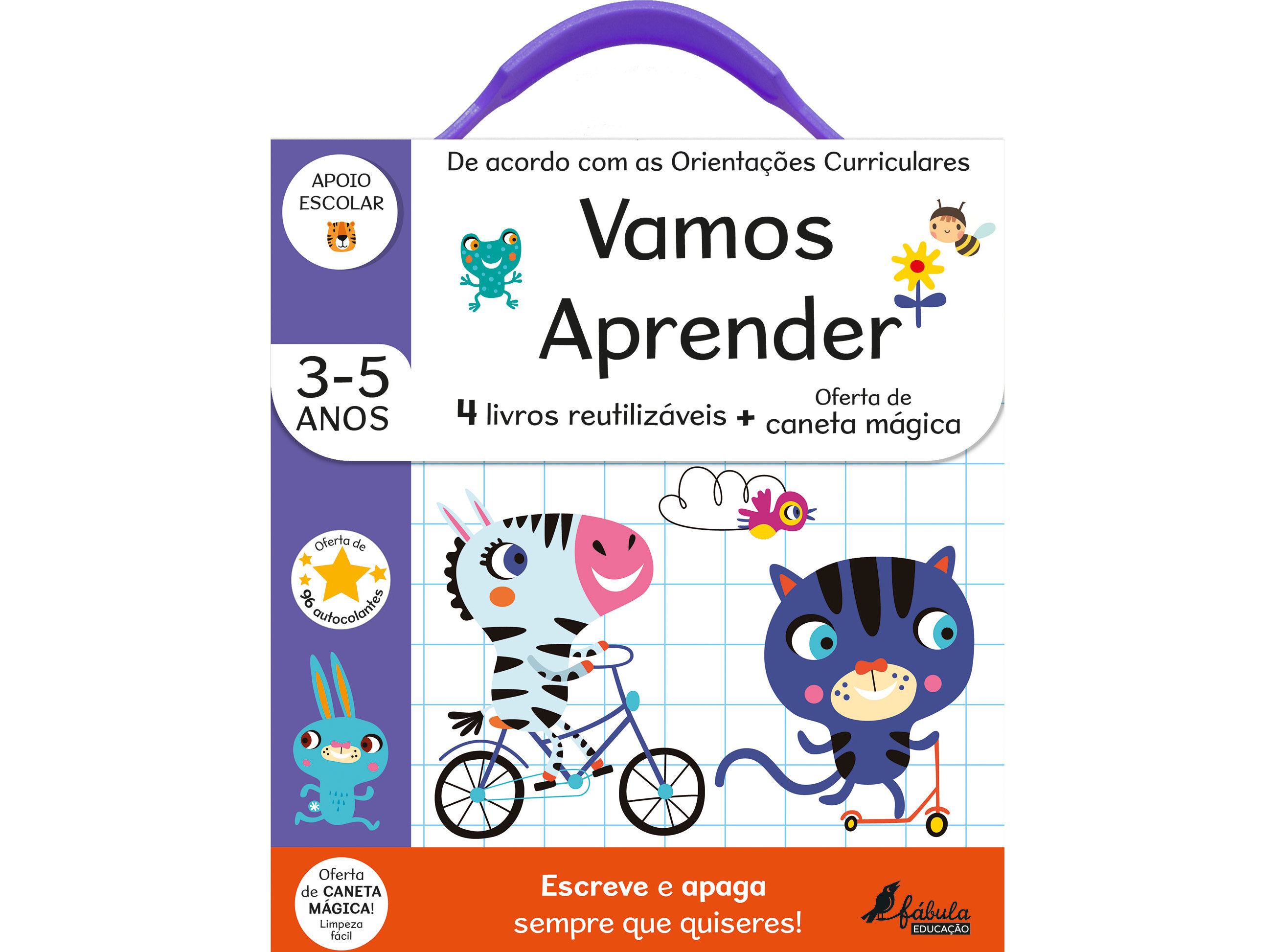 LIVRO VAMOS APRENDER 3-5 ANOS: ESCREVE E APAGA