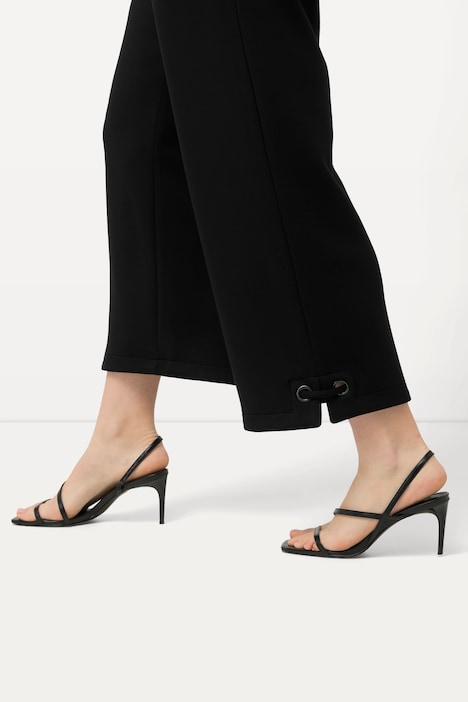 Jersey-Culotte, weites Bein, wadenlang, Elastikbund