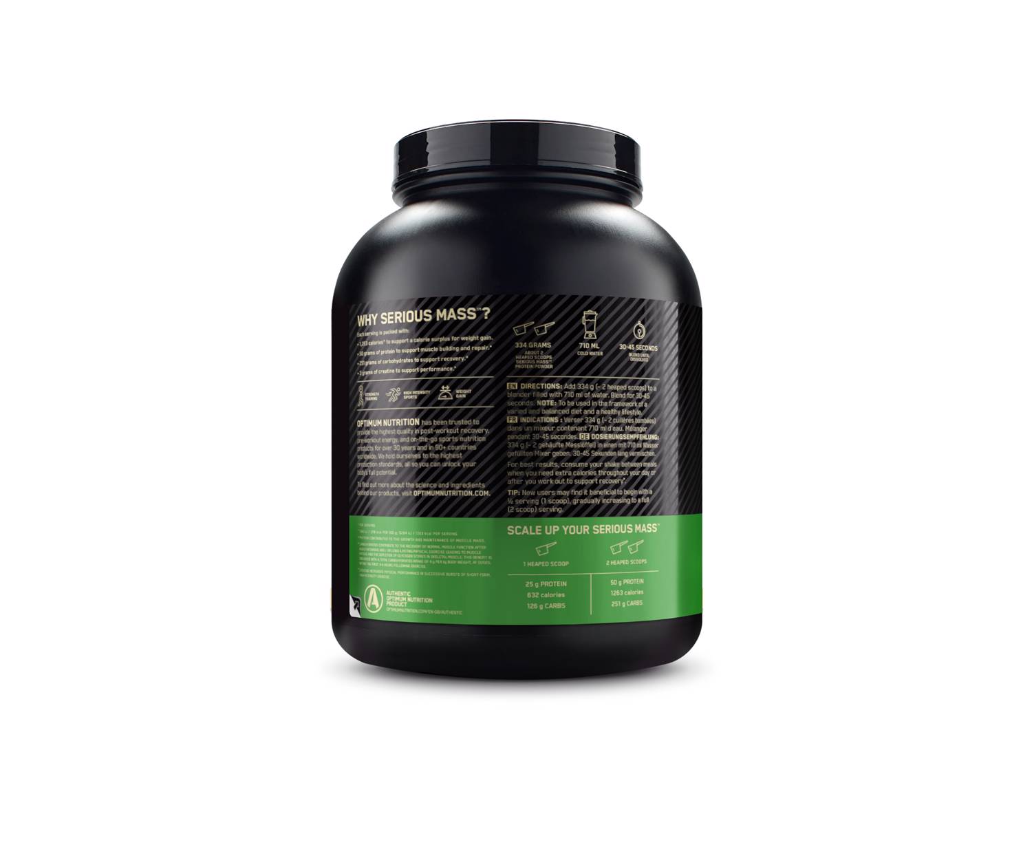 OPTIMUM Serious Mass<br>2730 g, Dose, Chocolate 6lb