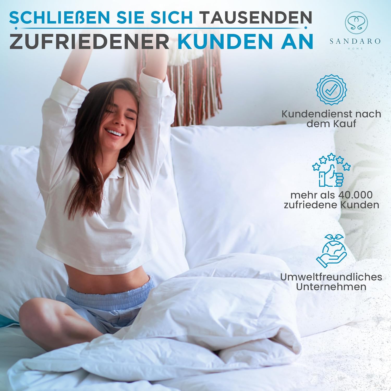 Daunendecke Winterdecke Extra Warm Daunen Decke Daunen Steppdecke Gänsedaunen 100% Natur, Öko-Tex Zertifiziert - 135x200 1600gr.