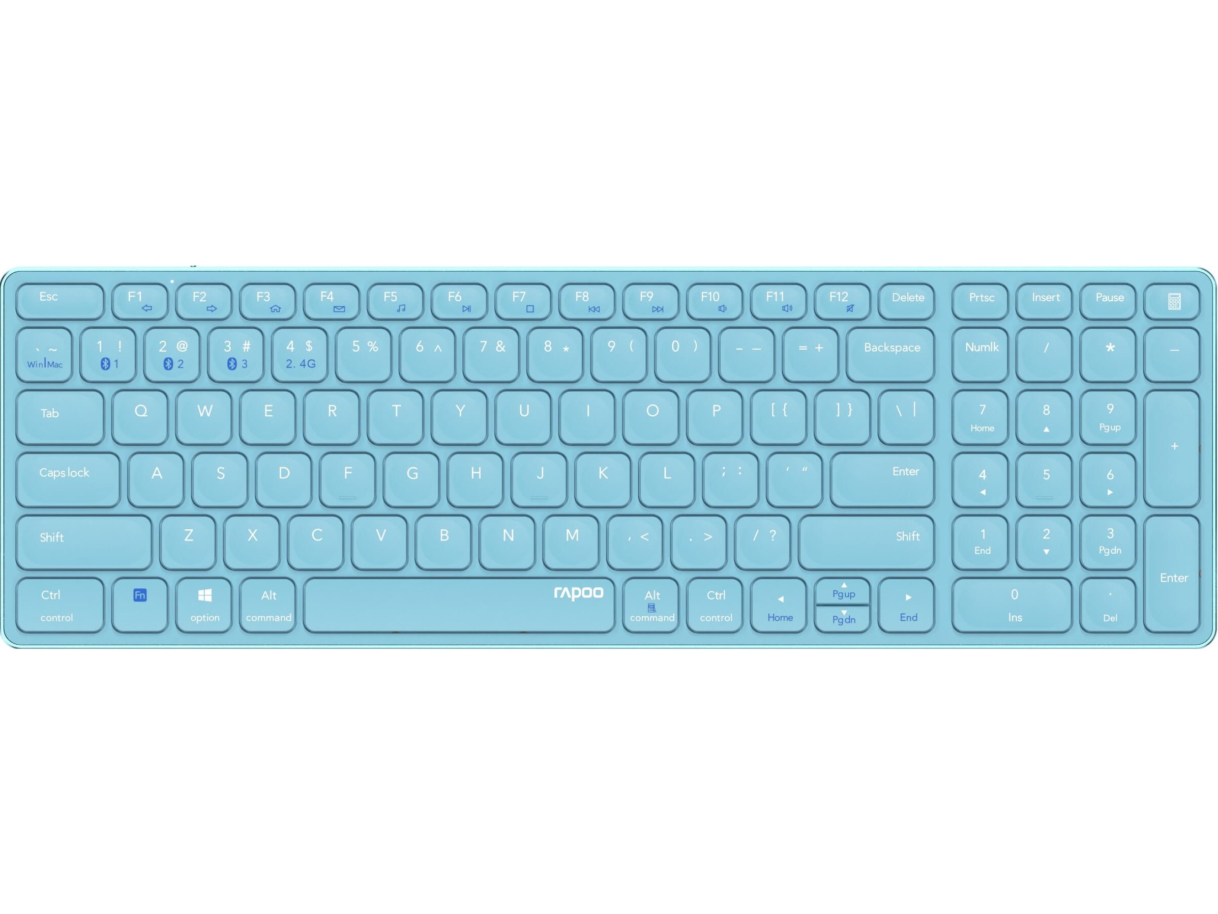 TECLADO S/FIOS RAPOO E9700M AZUL
