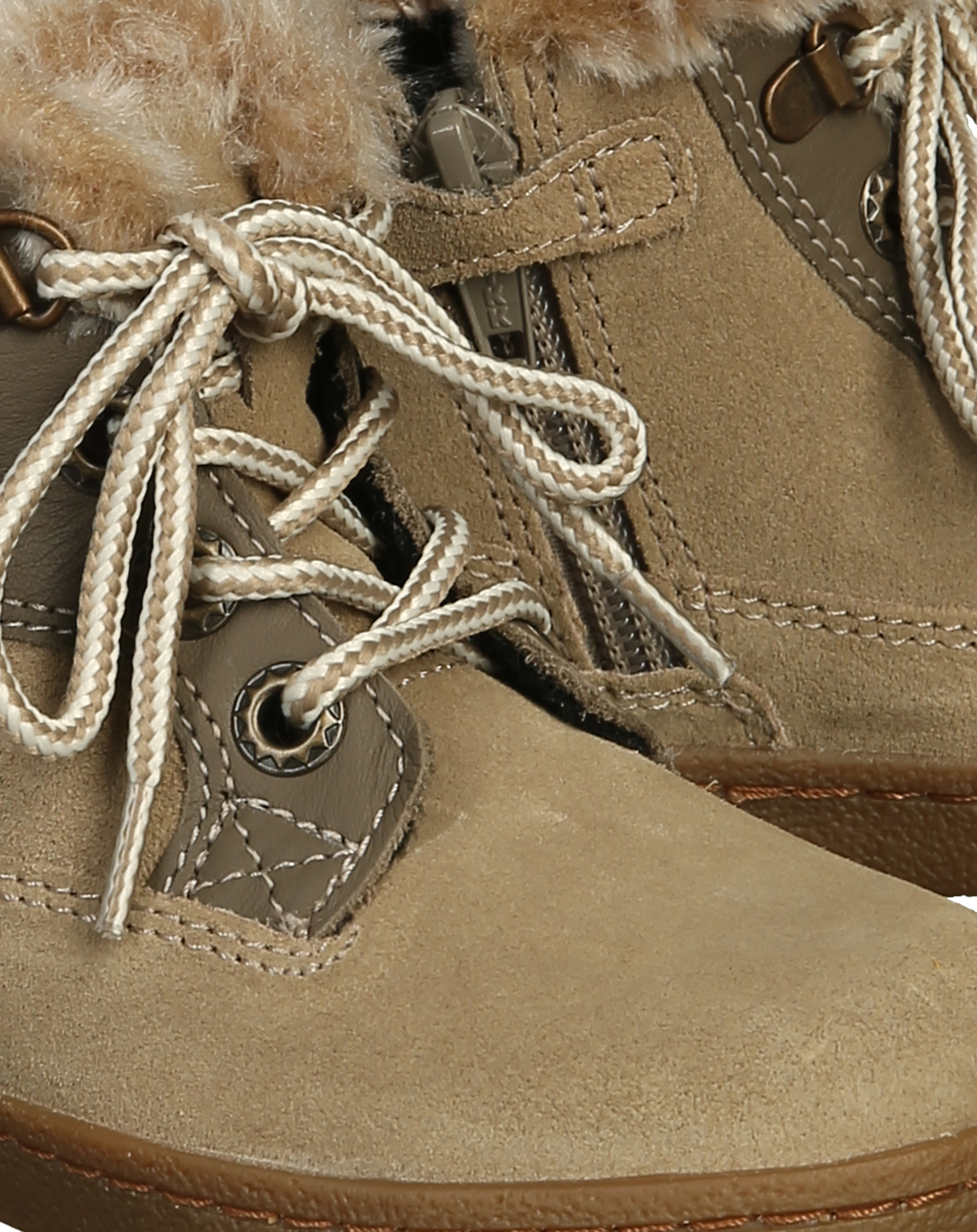 Leder-Schnürstiefel MERLIN MAX gefüttert in stone/cement