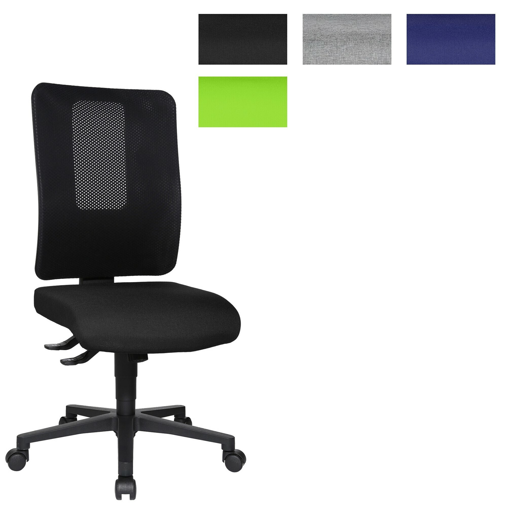 Profi Bürostuhl HJH WORK BASIC Stoff ohne Armlehnen Topstar