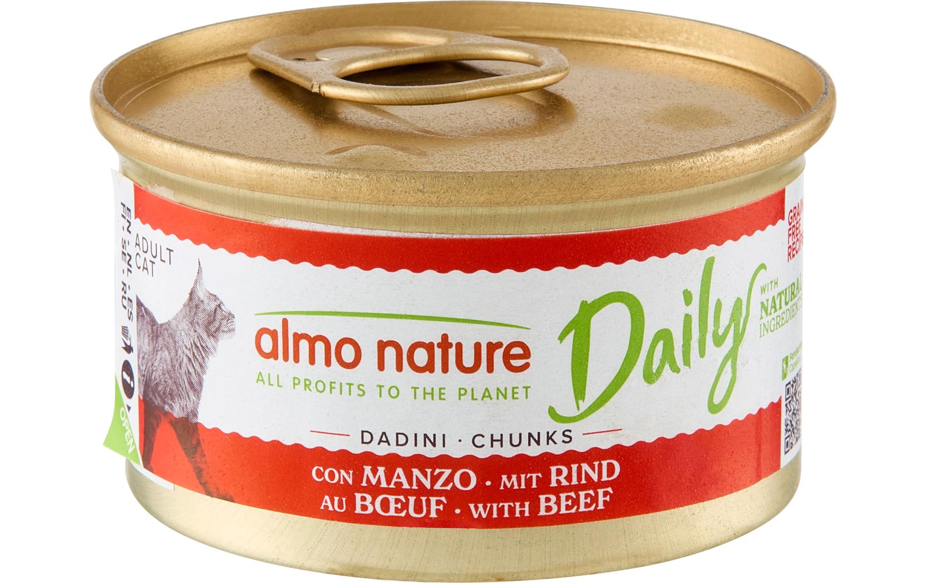 Nassfutter Daily mit Rind 85gAlleinfuttermittel für ausgewachsene Katzen