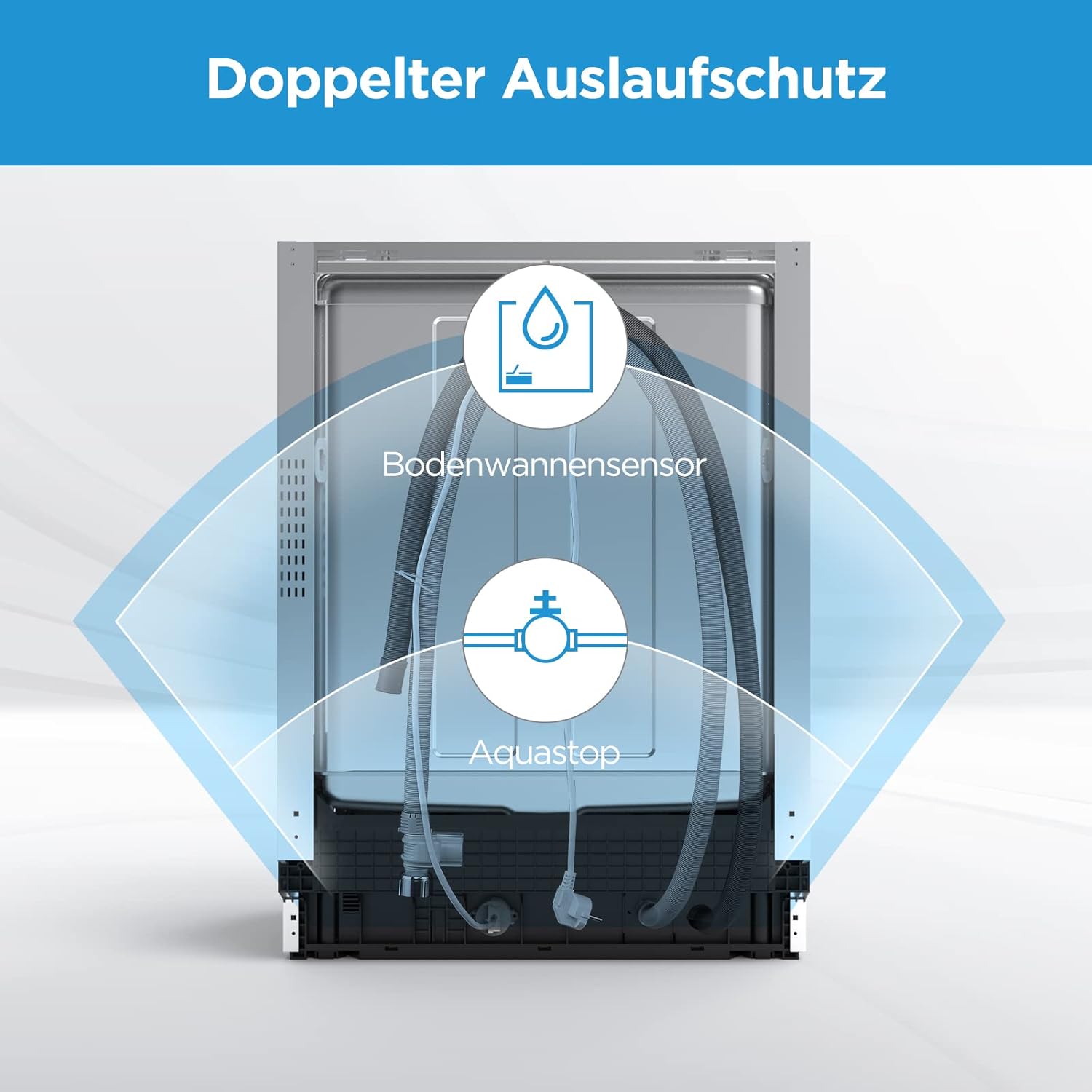 Midea SI 3.60N wi Geschirrspüler 60 cm Teilintegriert, 13 Maßgedecke, Halbintegrierter Spülmaschine mit WiFi, Extra Trocknung, 7 Programme, 49dB, 0~24 Startverzögerung - Inox