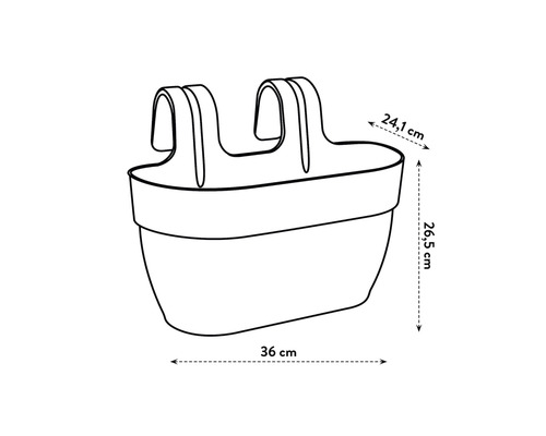 Hangpot elho Vibia Campana kunststof 36 x 24,1 x 26,5 cm pistachegroen