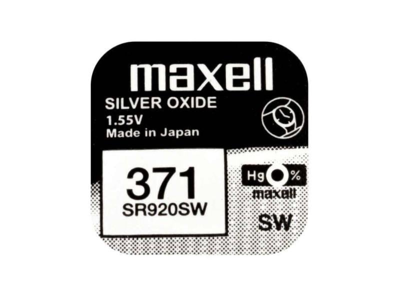 Maxell Europe LTD. Knopfzelle 371 SR920SW , 10 Stück Typ SR920SW (371), 10 Stück