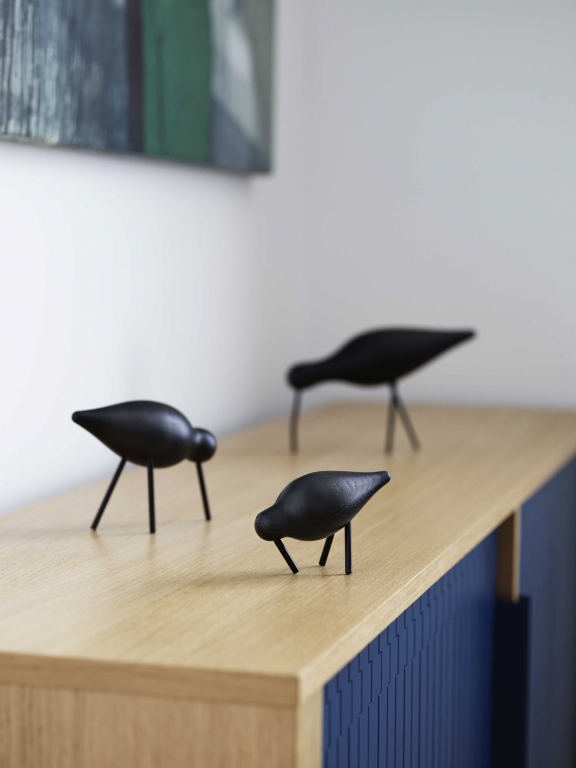 Normann Copenhagen Shorebird vogel decoratie medium zwart