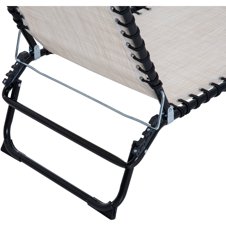 Outsunny Klappliege mit Klappbarkeitsfunktion beige
