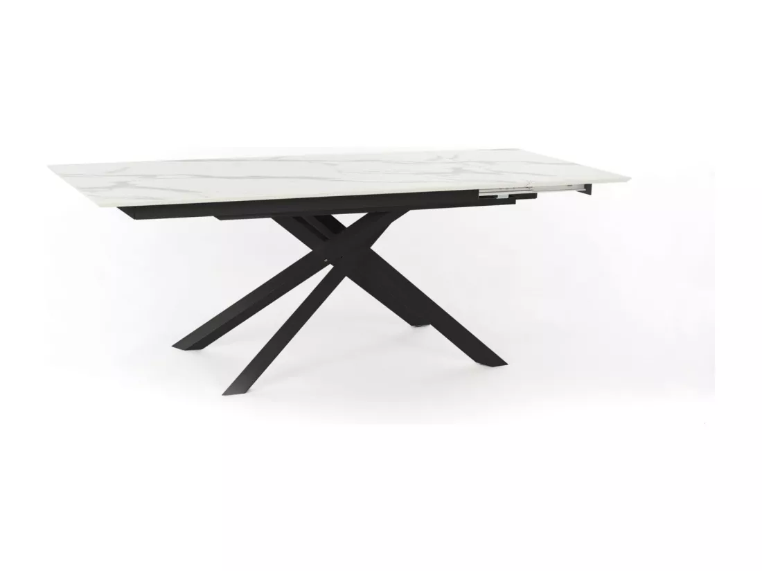 Xavier Table Extensible (170/270 x 90 cm) en HPL sur MDF Noir