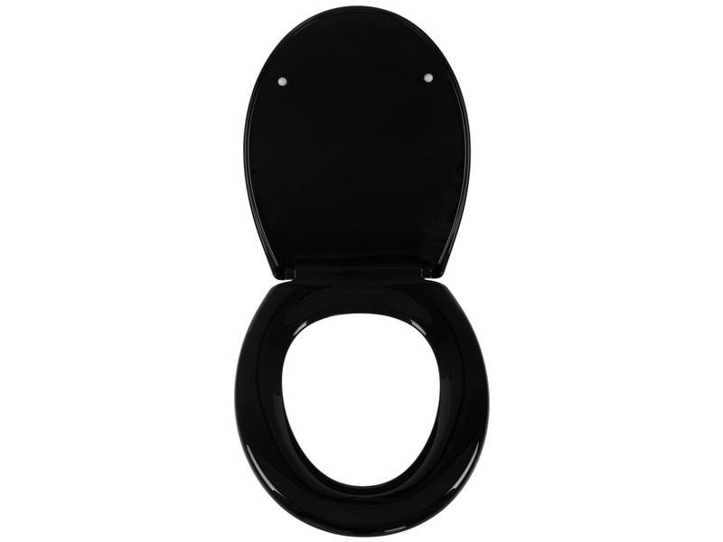 COCON Toilettensitz mit Absenkautomatik Schwarz WC-Sitz aus Kunststoff mit universeller Passform