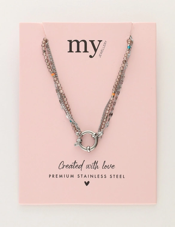 My Jewellery Sunrocks ketting taupe MJ12200