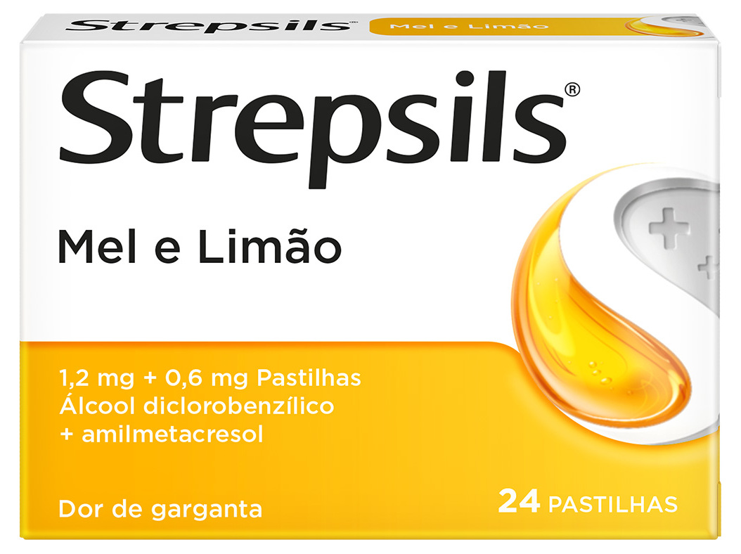 PASTILHAS STREPSILS MEL E LIMÃO 24UN