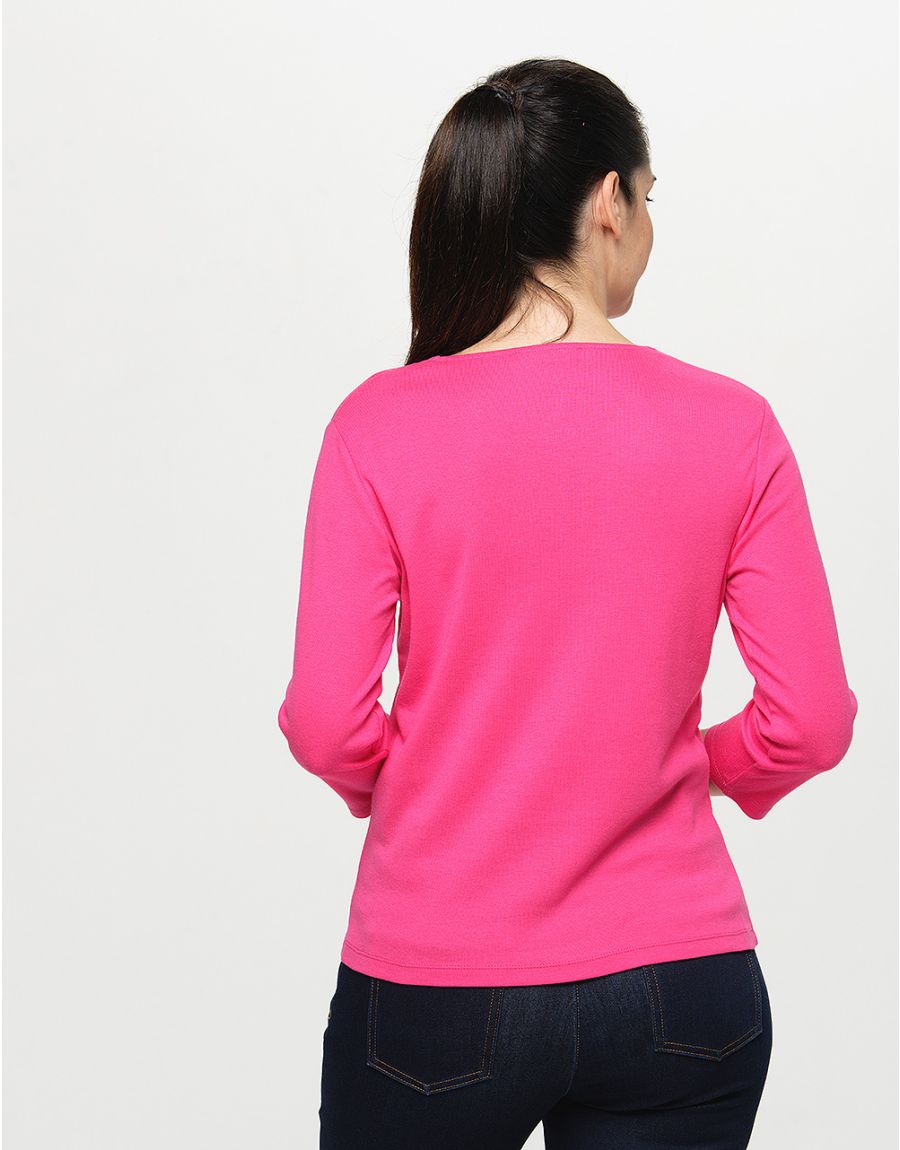 T-shirt coton modal rose