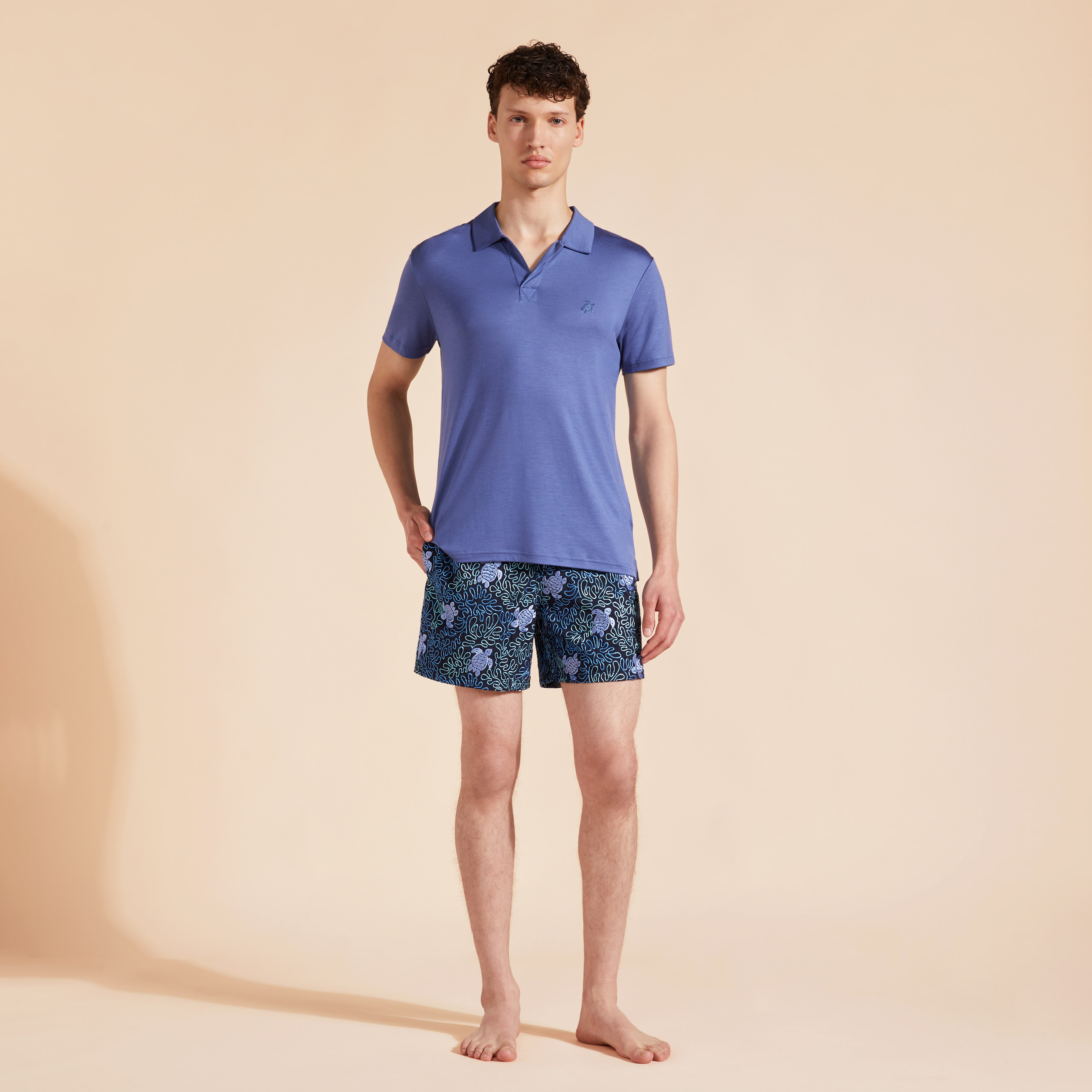 Polo en Tencel homme uni | Site Vilebrequin | PRLH9R02
