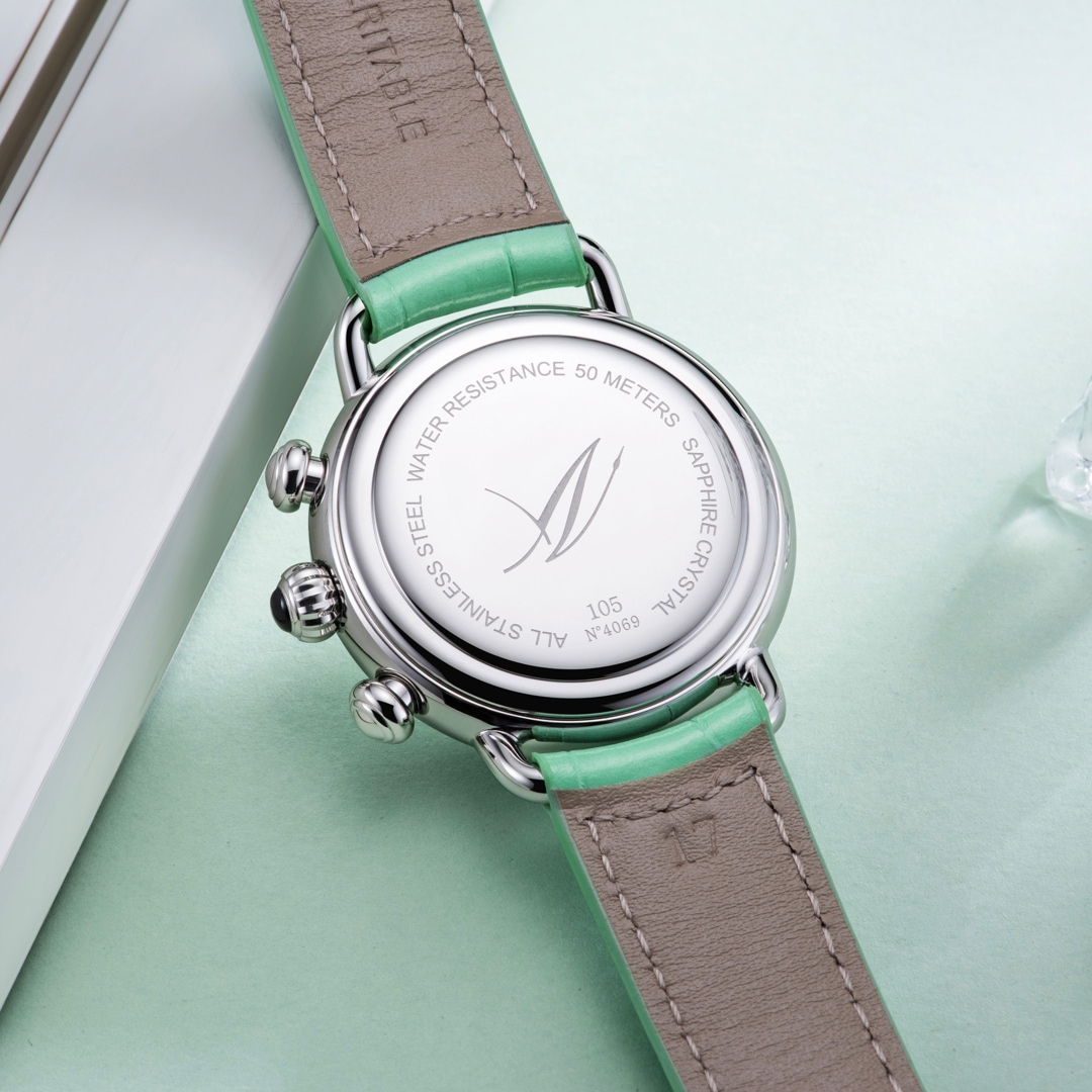Aerowatch 1942 Chronolady Leder grün