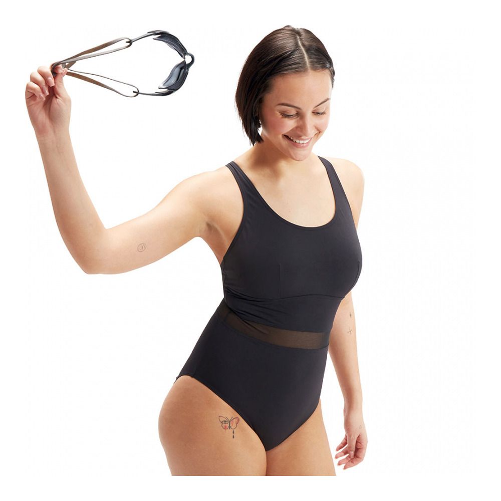 Speedo ECO SHAPING LUNIAGLOW - Maillot de bain 1 pièce Femme black