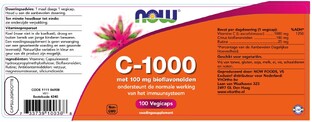 NOW C-1000 met 100mg Bioflavonoïden Capsules 100ST