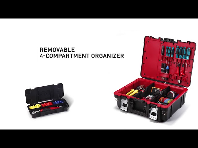 Keter 237003 Technician gereedschapskoffer - zwart/rood