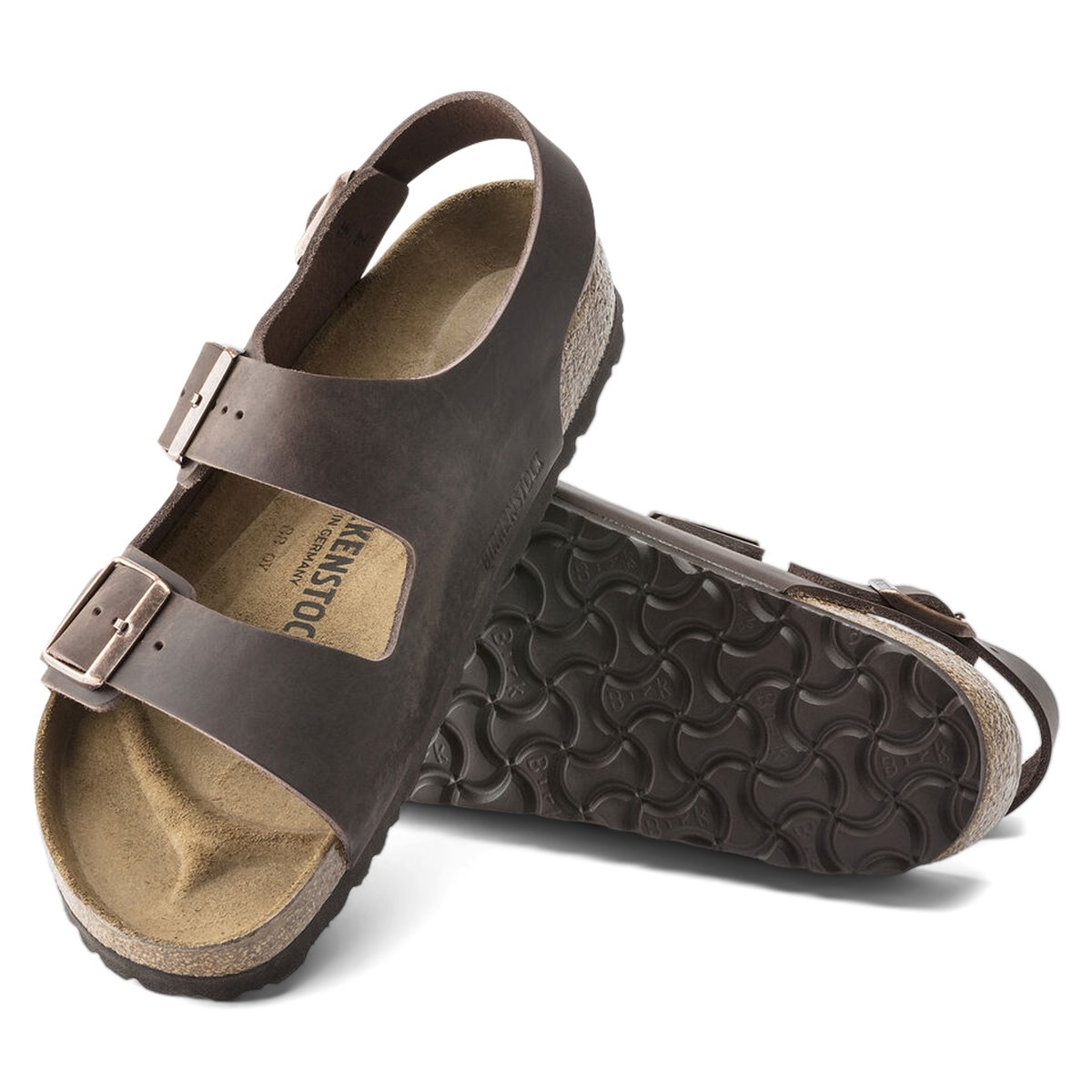 BIRKENSTOCK-Milano-m-Sandales à lanières - Talon plat - Marron