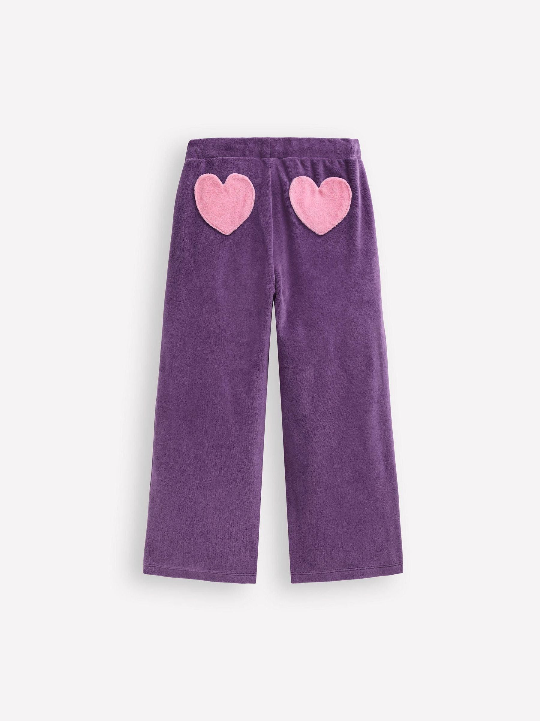 Paars - Boden Hart Pocket Velour Joggingbroeken