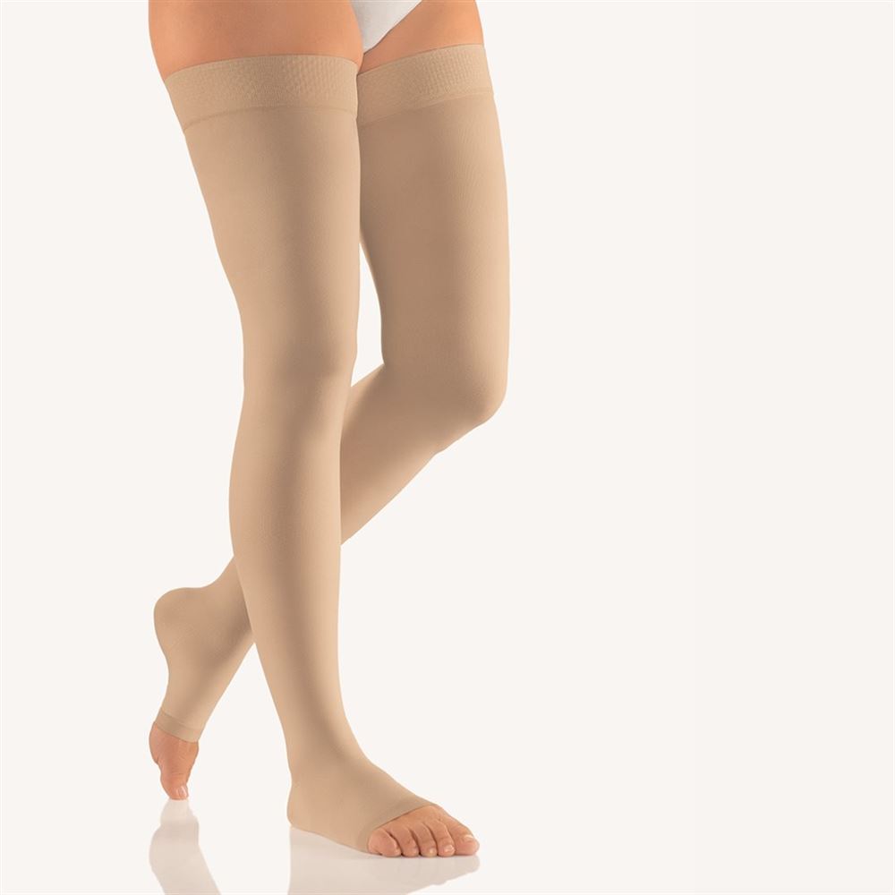 BORT Vital AG KKL2<br>1 Paar, VII, offene Spitze kurz beige Noppenhaftband