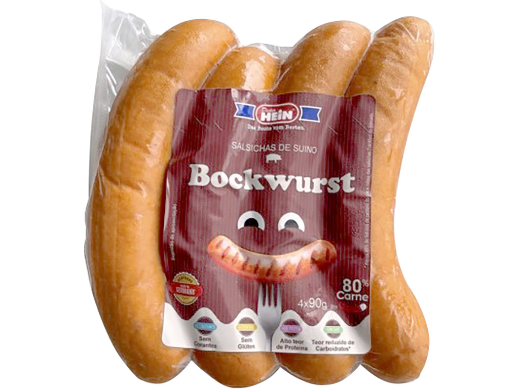 SALSICHAS BOCKWURST HEIN 4X90G