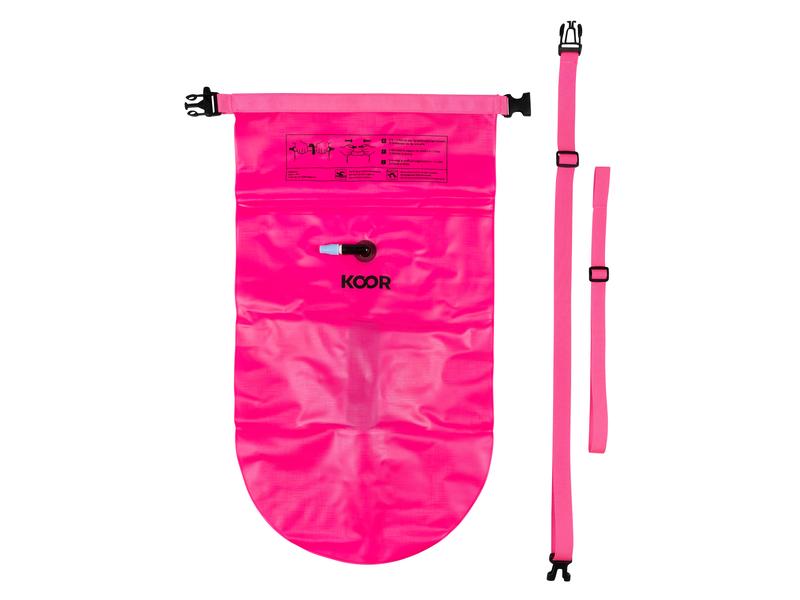 KOOR Schwimmboje Booa 20L Rosa 20 l Dry Bag und Schwimmboje in einem
