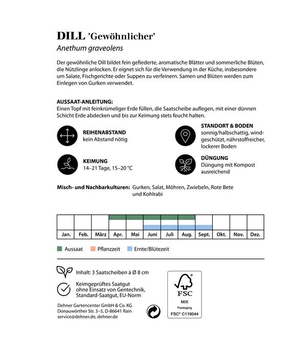 Dehner Saatscheiben Dill 'Gewöhnlicher', 3