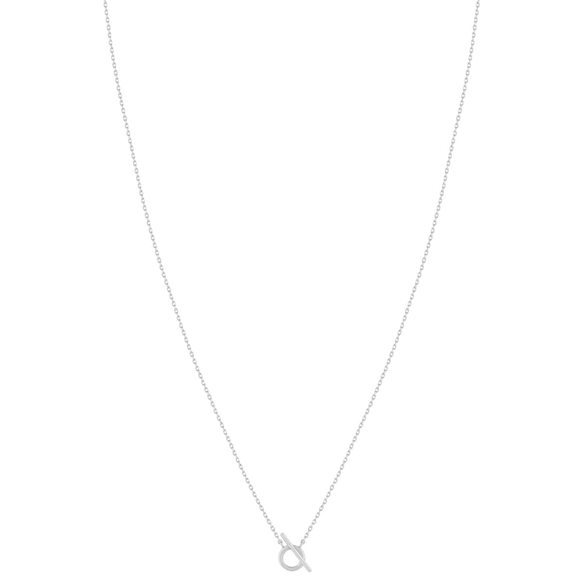Collier argent 925 motif fermoir T/bar 45cm