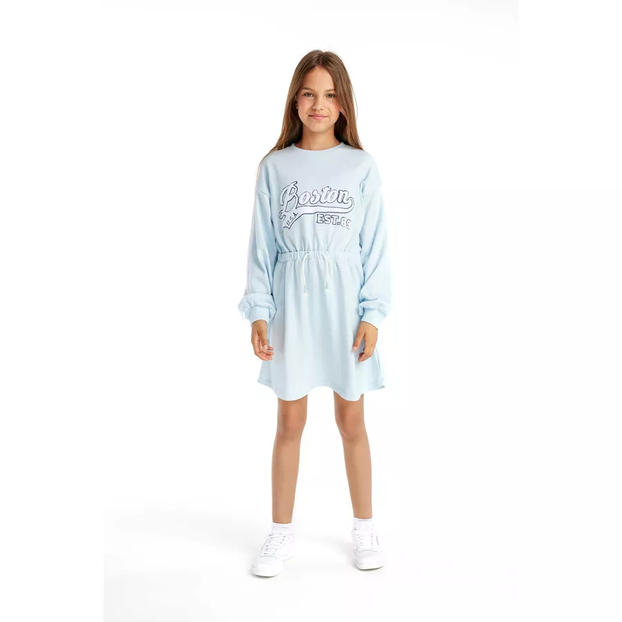 MINOTI Sweatkleid Blau Meliert