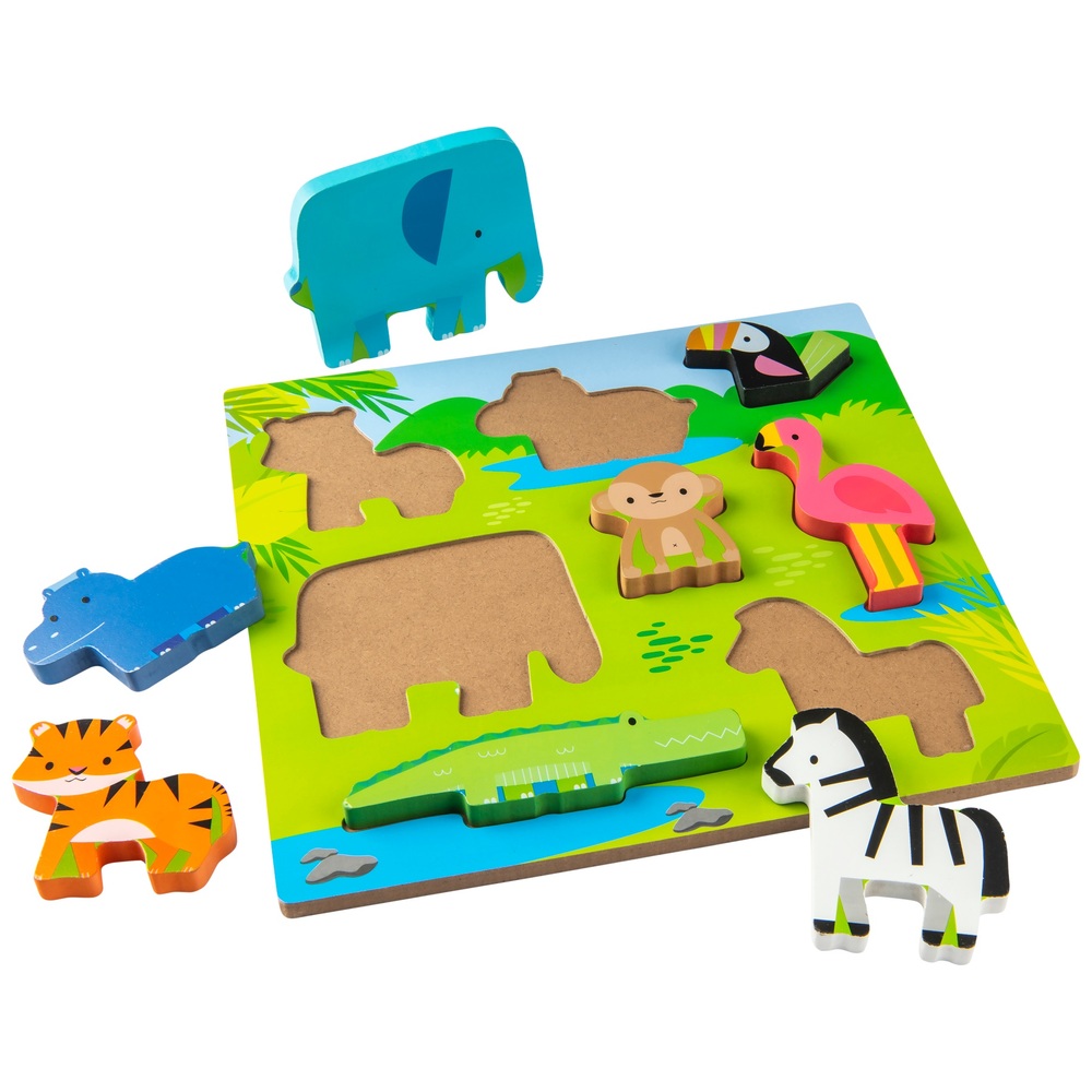 Massives Holzpuzzle Safari